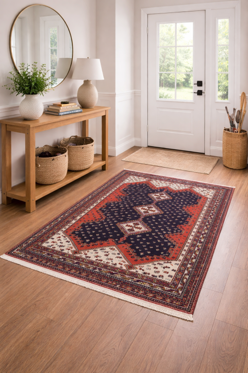 Plum Tribal 4X7 Sumak Persian Rug
