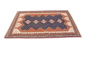 Plum Tribal 4X7 Sumak Persian Rug