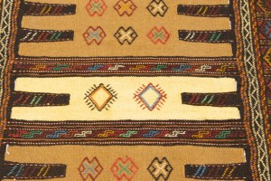 Beige Cream Tribal 3X5'7 Sumak Herati Persian Rug