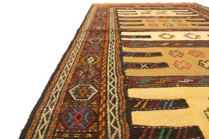 Beige Cream Tribal 3X5'7 Sumak Herati Persian Rug