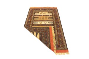 Beige Cream Tribal 3X5'7 Sumak Herati Persian Rug