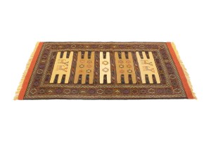 Beige Cream Tribal 3X5'7 Sumak Herati Persian Rug