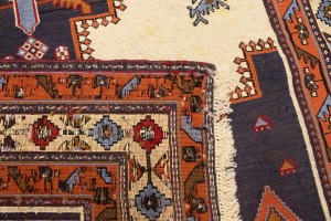 Cream Tribal 3'6X5'7 Sumak Persian Rug