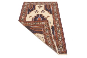 Cream Tribal 3'6X5'7 Sumak Persian Rug