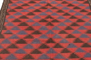 Vintage Tribal Red 4'7X12'6 Kilim Persian Runner Rug