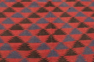 Vintage Tribal Red 4'7X12'6 Kilim Persian Runner Rug