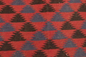 Vintage Tribal Red 4'7X12'6 Kilim Persian Runner Rug