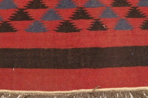 Vintage Tribal Red 4'7X12'6 Kilim Persian Runner Rug