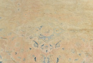 Muted Traditional Floral 9X13 Distressed Kerman Persian Rug