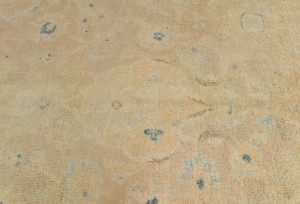 Muted Traditional Floral 9X13 Distressed Kerman Persian Rug