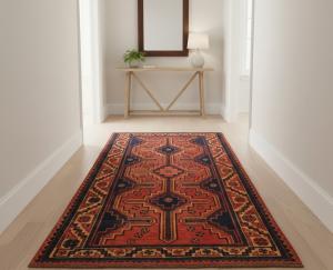 Vintage Tribal Red 4X8 Shiraz Persian Rug
