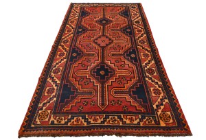 Red Vintage Tribal Red 4X8 Shiraz Persian Oriental Rug