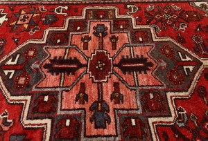 Semi Antique Red Tribal 3'3X12'5 Hamedan Persian Runner Rug