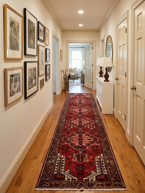 Semi Antique Red Tribal 3'3X12'5 Hamedan Persian Runner Rug