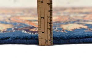 Vintage Navy Blue Pictorial 9'7X12'4 Kashmar Persian Rug