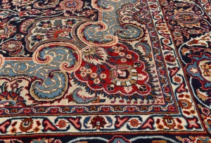 Dark Purple-navy Vintage Traditional Floral 10X13 Kashmar Persian Oriental Rug