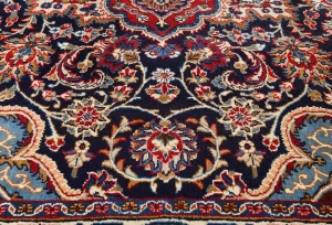Dark Purple-navy Vintage Traditional Floral 10X13 Kashmar Persian Oriental Rug