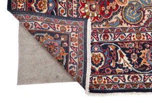 Dark Purple-navy Vintage Traditional Floral 10X13 Kashmar Persian Oriental Rug