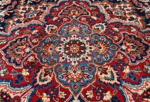 Dark Purple-navy Vintage Traditional Floral 10X13 Kashmar Persian Oriental Rug