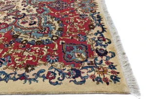 Cream Vintage Traditional 10X13 Kashmar Persian Oriental Rug