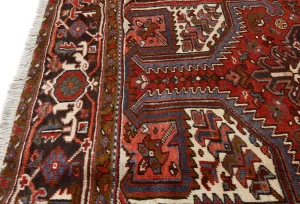 Vintage Red Geometric 8'6X11 Heriz Persian Rug