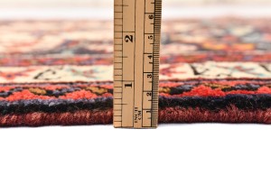 Vintage Plum Geometric 3X10 Ardebil Persian Runner Rug