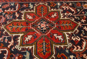Vintage Plum Geometric 3X10 Ardebil Persian Runner Rug