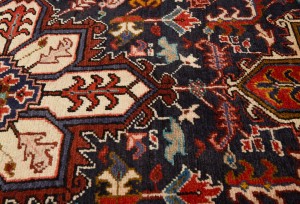 Vintage Plum Geometric 3X10 Ardebil Persian Runner Rug