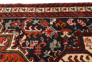 Vintage Plum Geometric 3X10 Ardebil Persian Runner Rug