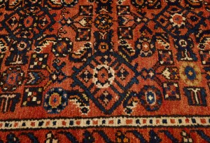 Rusty Red Vintage Tribal 3X17 Hossainabad Runner Oriental Rug
