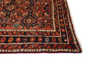 Rusty Red Vintage Tribal 3X17 Hossainabad Runner Oriental Rug