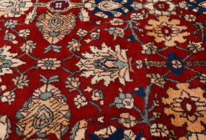 Vintage Red Floral 4'8X7'9 Tabriz Persian Rug