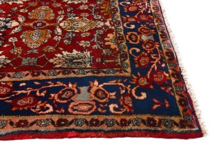 Vintage Red Floral 4'8X7'9 Tabriz Persian Rug