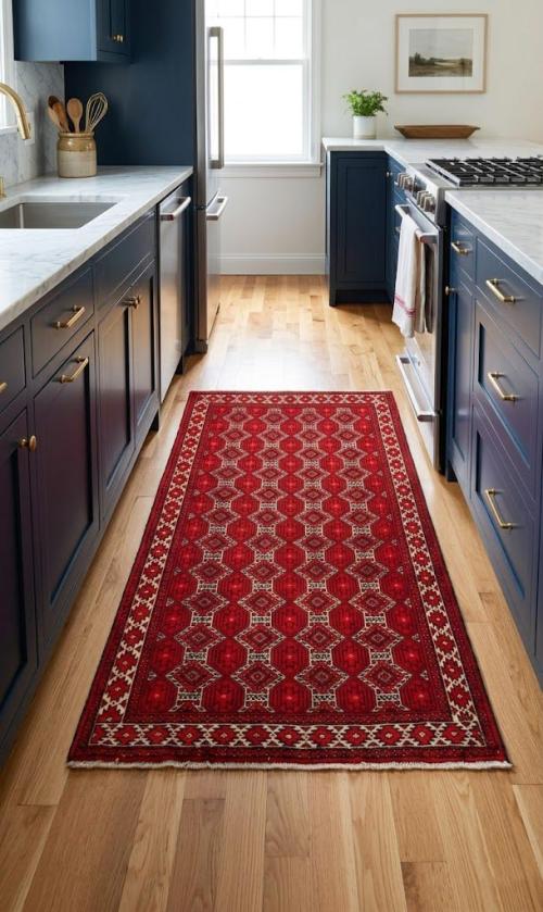 Antique Red Tribal 4X6'5 Balouch Persian Rug