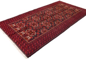 Vintage Red Tribal 3'6X6'7 Balouch Persian Oriental Rug