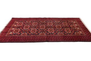 Vintage Red Tribal 3'6X6'7 Balouch Persian Oriental Rug