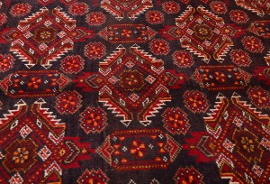Vintage Red Tribal 3'6X6'7 Balouch Persian Oriental Rug