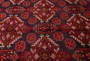 Vintage Red Tribal 3'6X6'7 Balouch Persian Oriental Rug