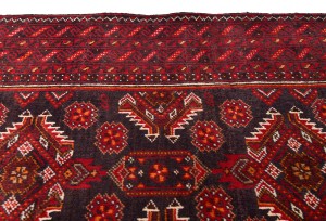 Vintage Red Tribal 3'6X6'7 Balouch Persian Oriental Rug