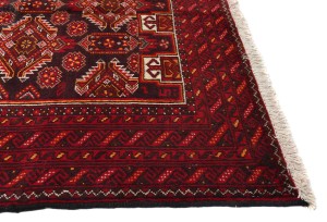 Vintage Red Tribal 3'6X6'7 Balouch Persian Oriental Rug