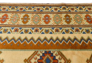 Vintage Yellow Cream Tribal 5X7 Turkoman Persian Rug
