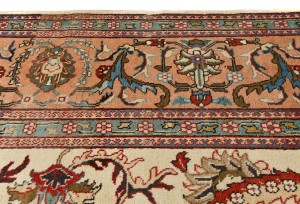 Semi Antique Cream Traditional 10X13 Tabriz Persian Rug