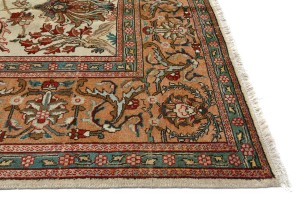 Semi Antique Cream Traditional 10X13 Tabriz Persian Rug