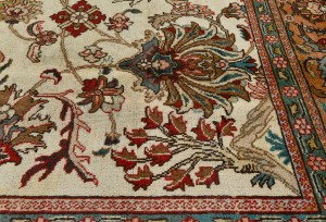 Semi Antique Cream Traditional 10X13 Tabriz Persian Rug