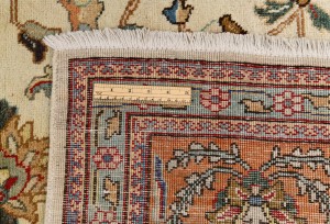 Semi Antique Cream Traditional 10X13 Tabriz Persian Rug