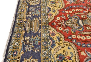 Vintage Classic Pictorial 10X14 Shahreza Persian Rug
