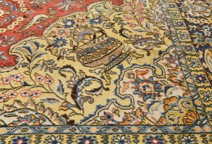 Vintage Classic Pictorial 10X14 Shahreza Persian Rug