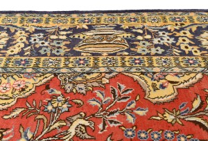 Vintage Classic Pictorial 10X14 Shahreza Persian Rug