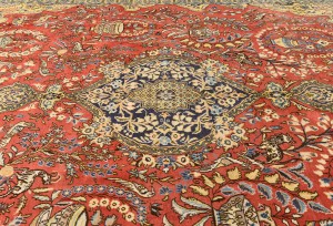 Vintage Classic Pictorial 10X14 Shahreza Persian Rug