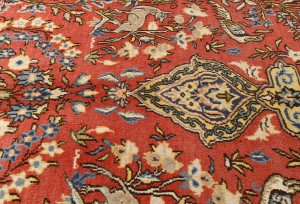 Vintage Classic Pictorial 10X14 Shahreza Persian Rug